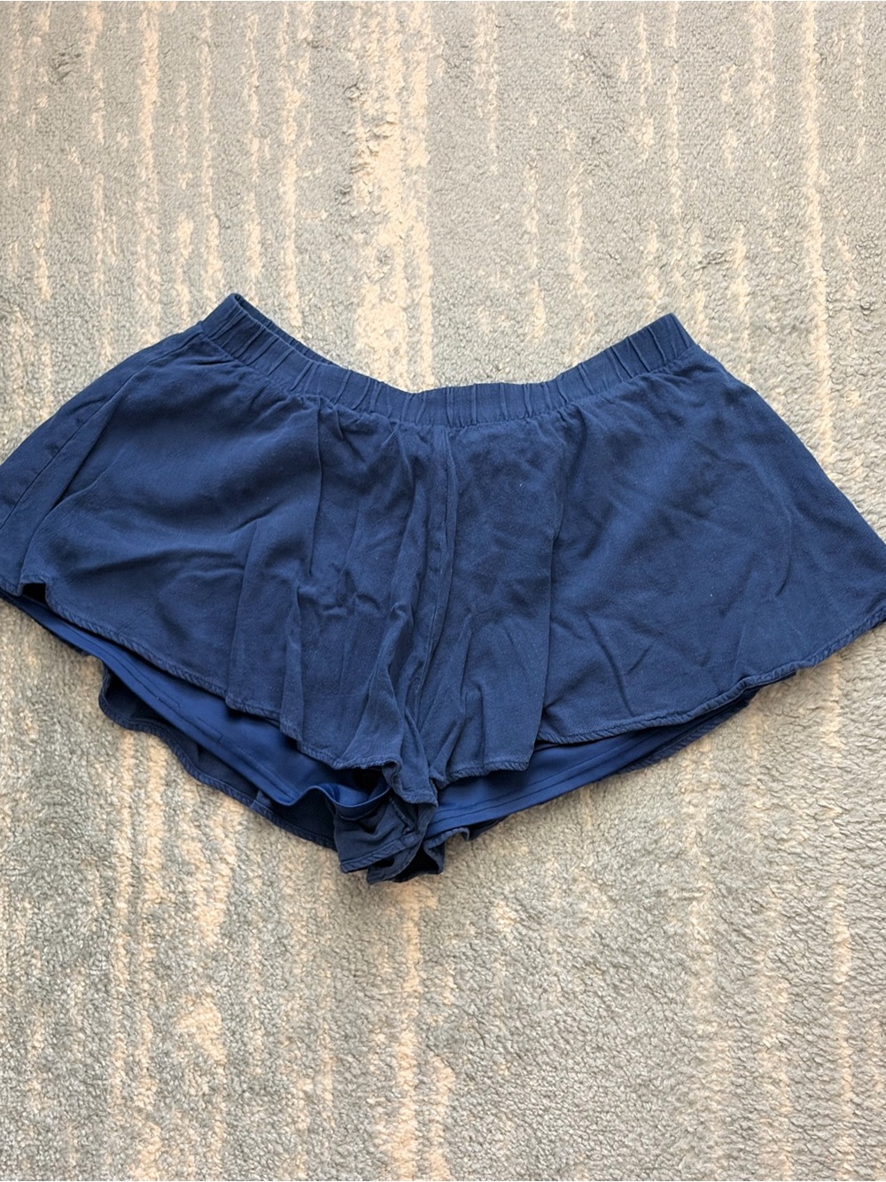 Altar'd State Navy Elastic Waist Shorts